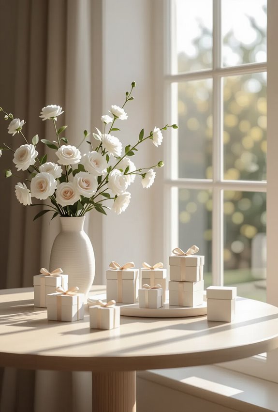favors displayed as decor