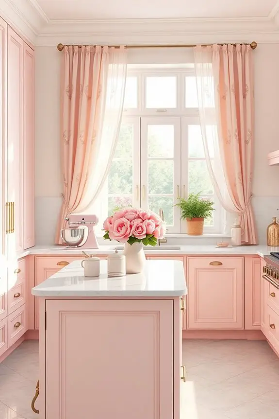 feminine airy playful curtains