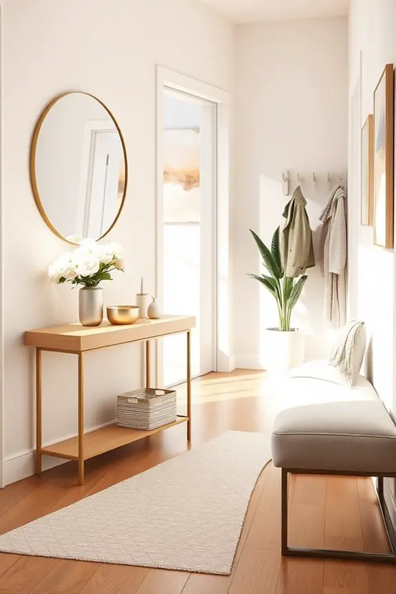 feminine chic entryway design