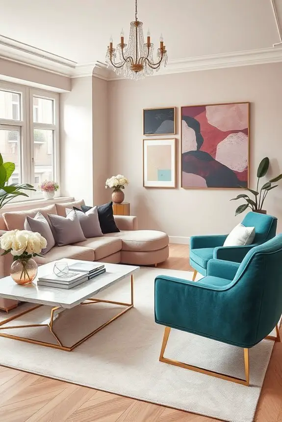 feminine color blocking style