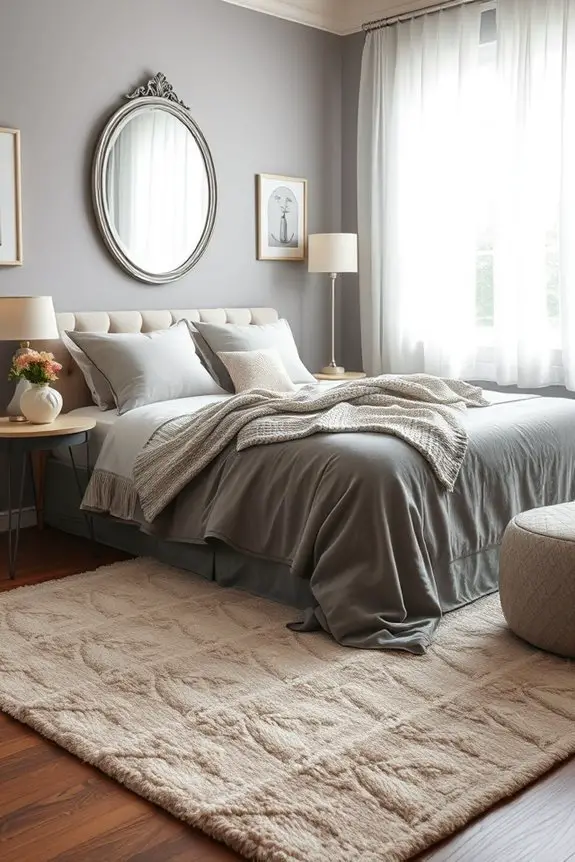 feminine decor with grey