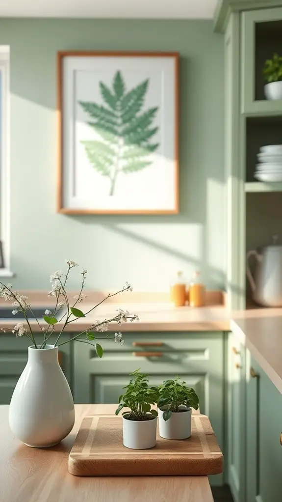 fern green kitchen decor