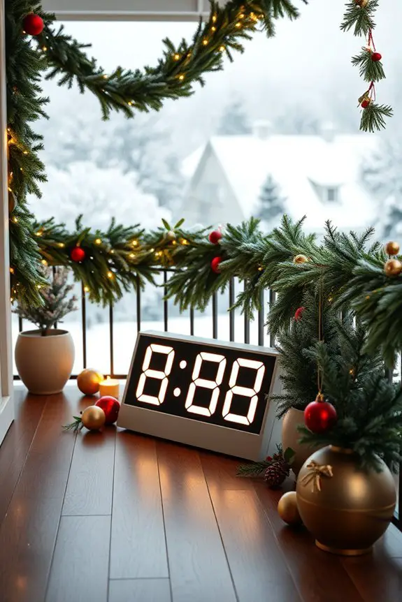 festive balcony countdown timer