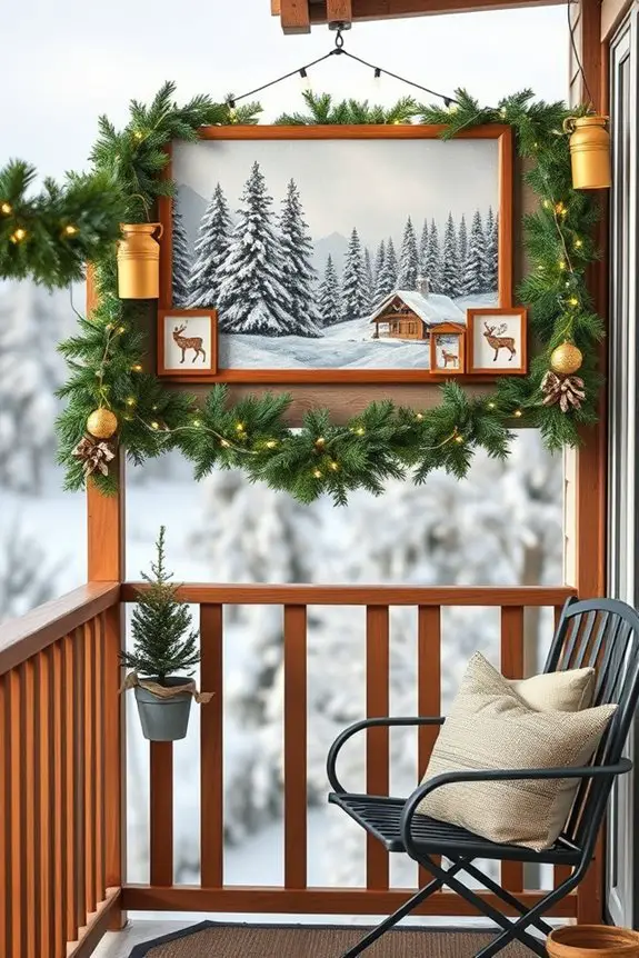 festive balcony wall decor