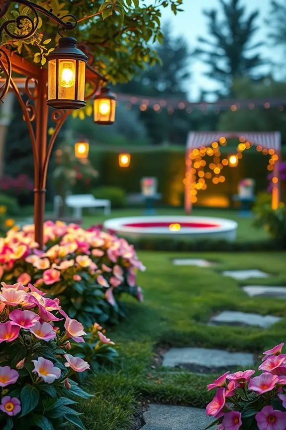 festive color changing garden lights