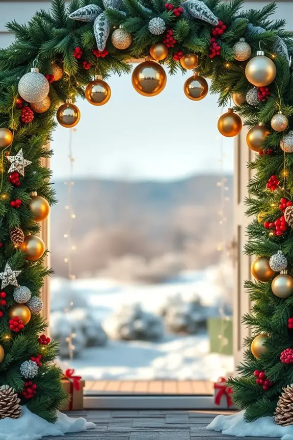 festive doorway arch decorations