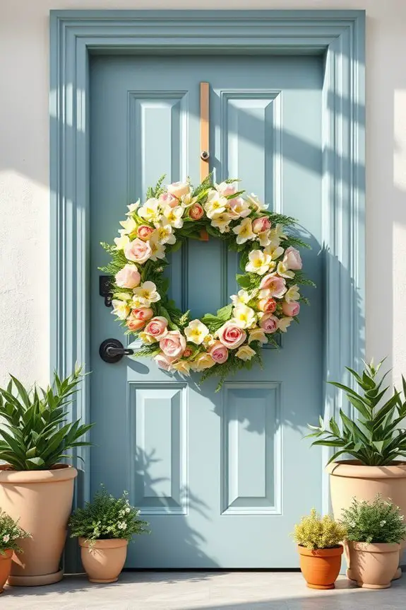 festive easter door wreaths