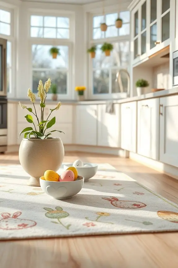 festive easter kitchen rugs