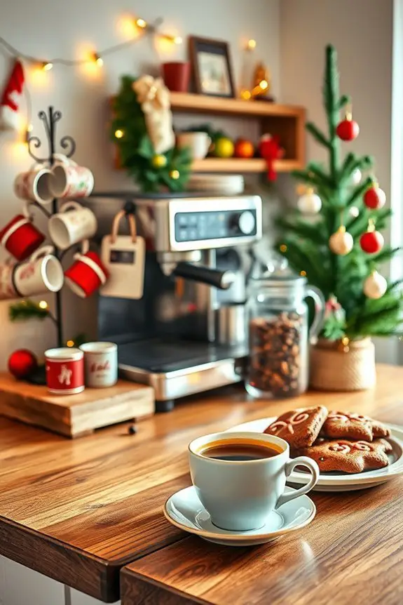 festive holiday coffee bar