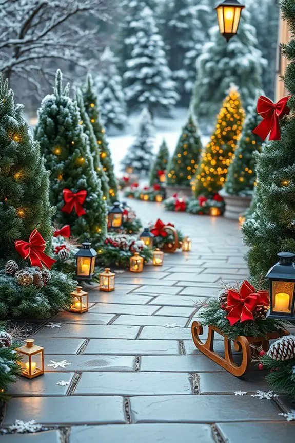festive holiday pathway art