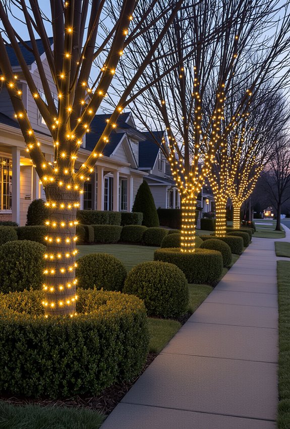 festive illuminated landscape design