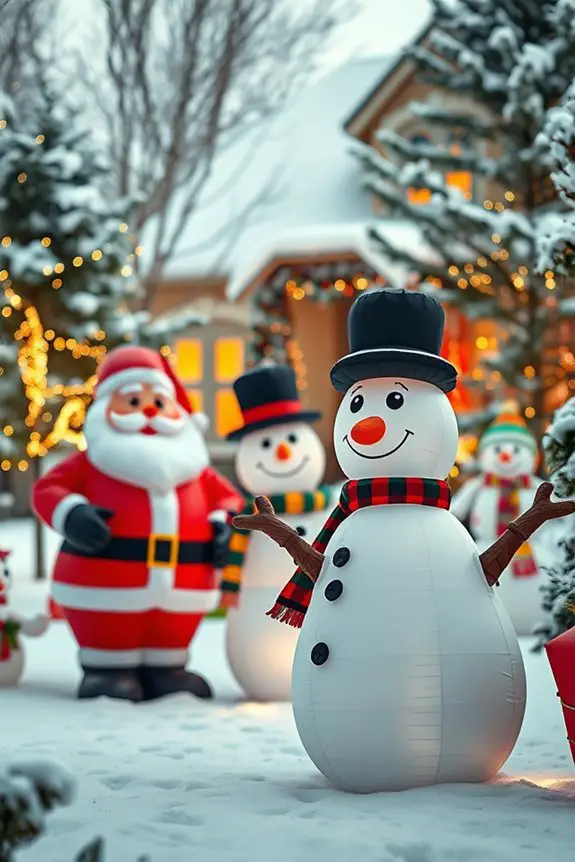 festive inflatable holiday characters