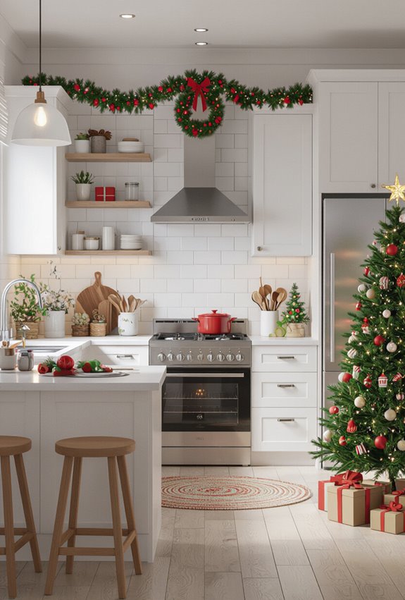 festive island gathering setup