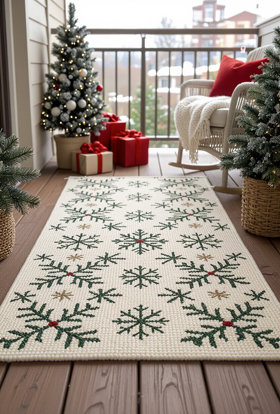 festive outdoor rug comfort