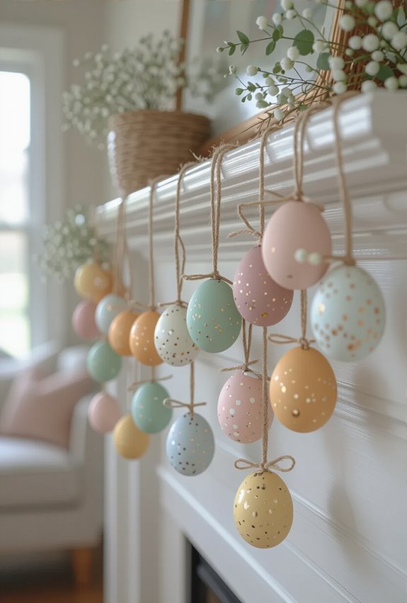festive painted egg garland