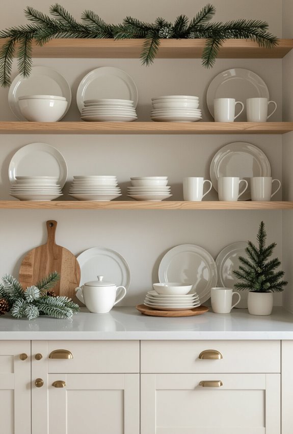 festive plated and mug displays