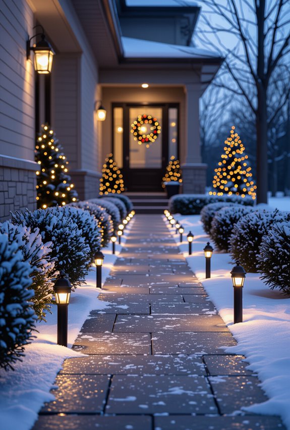 festive solar pathway lanterns