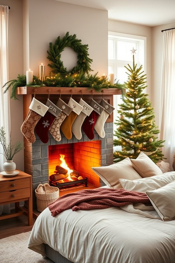 festive stockings for decor