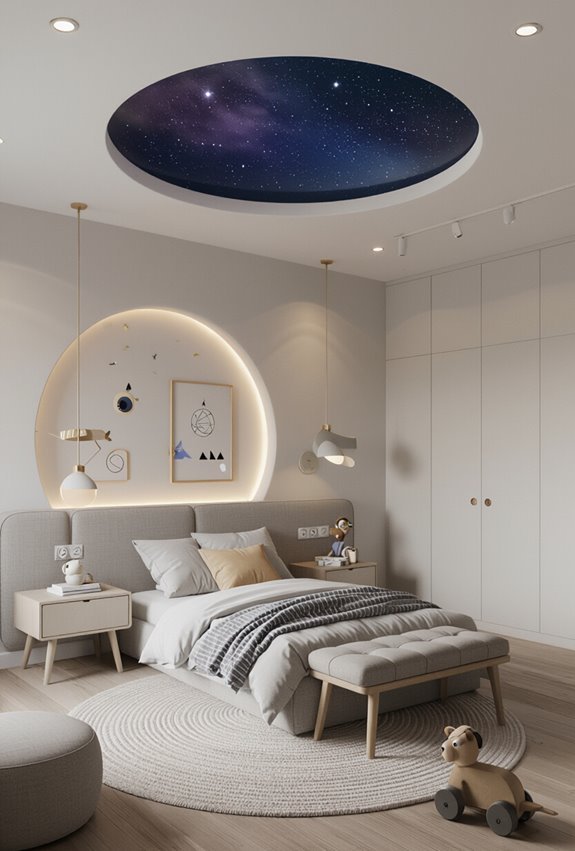 fiber optic planetary bubble ceiling