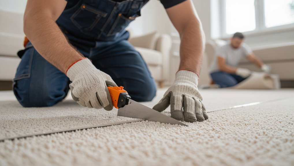 finalize carpet installation process