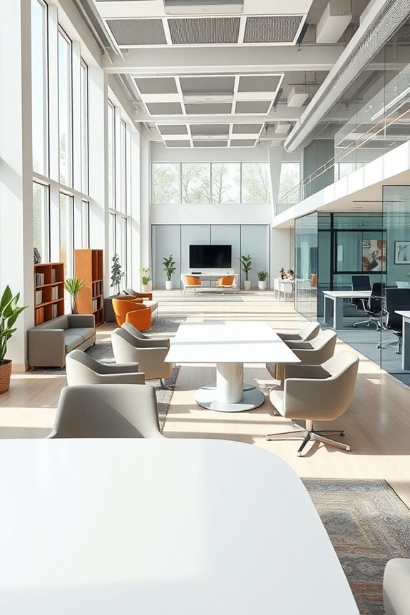 flexible office collaboration spaces