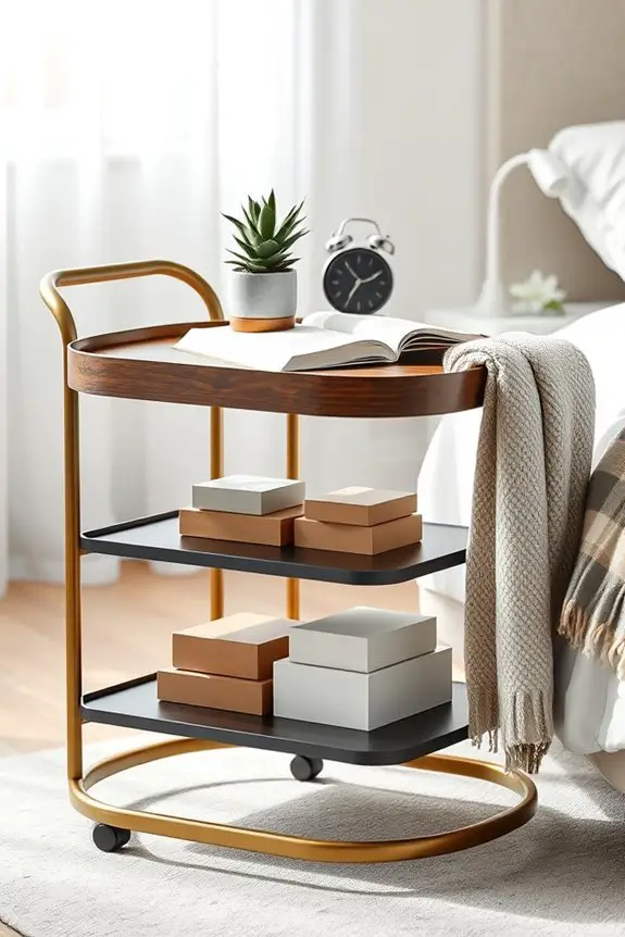 flexible portable bedside organization