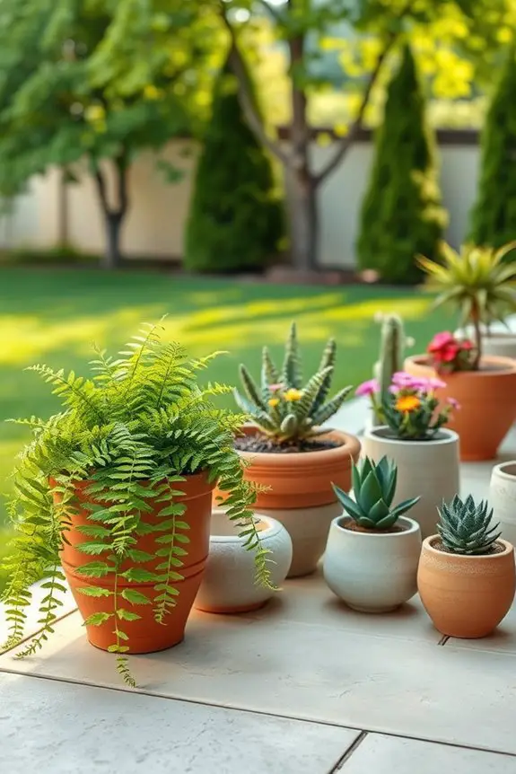 flexible potted plant arrangements