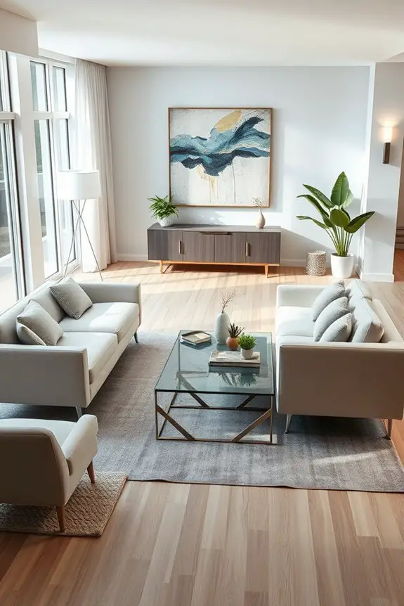 floating furniture enhances space