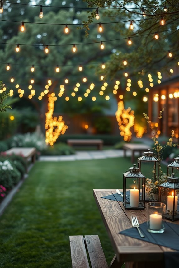 floating lanterns create ambiance