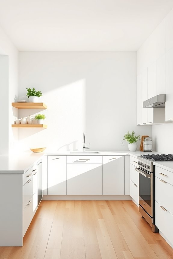 floating shelves enhance aesthetics