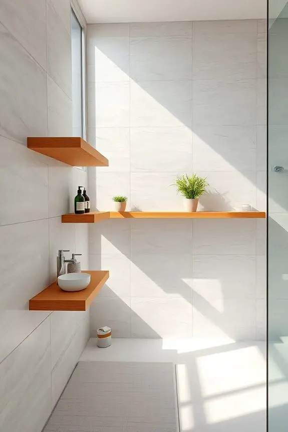 floating shelves for bathrooms