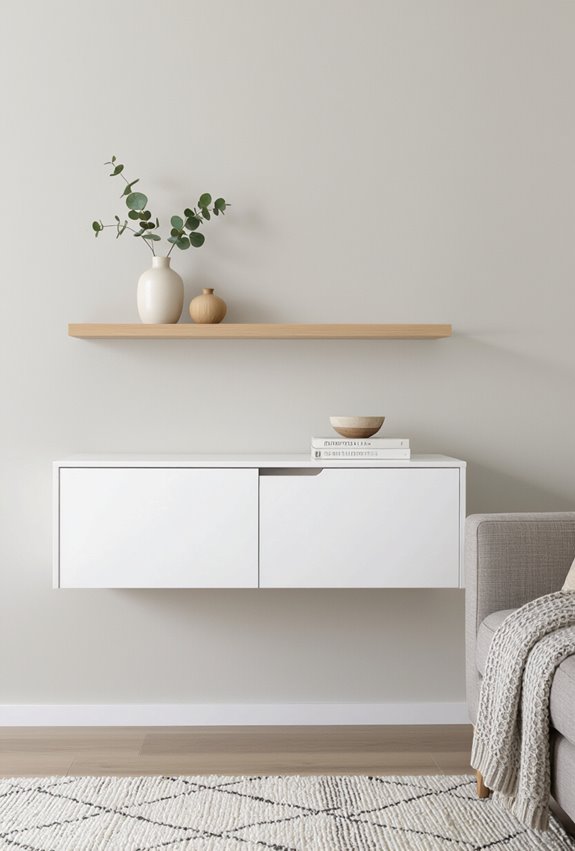floating storage hides clutter
