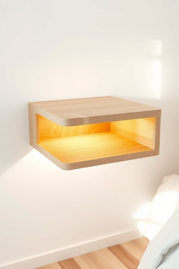 floating table with lighting