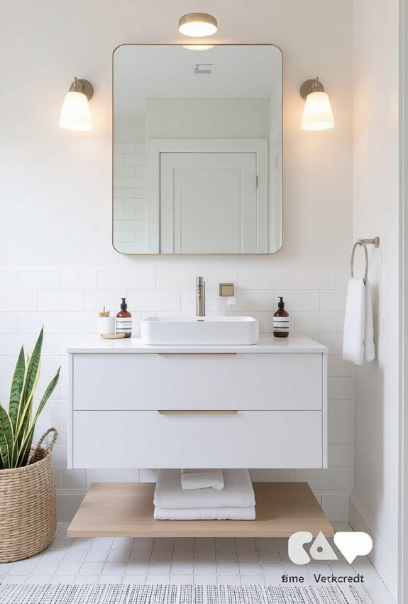 floating vanity adds storage
