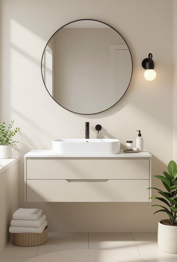 floating vanity maximizes space