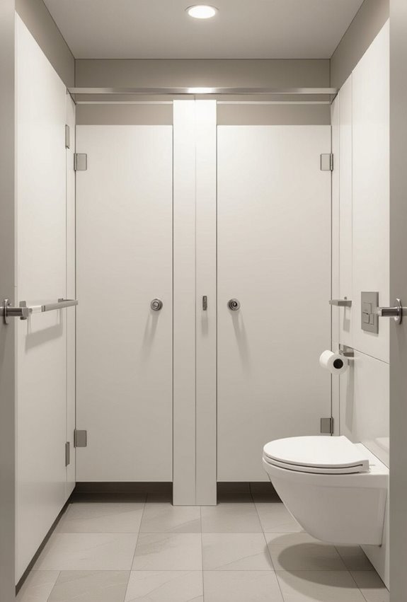 floor to ceiling privacy stalls