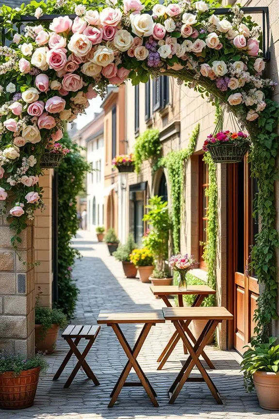 floral arches enhance ambiance