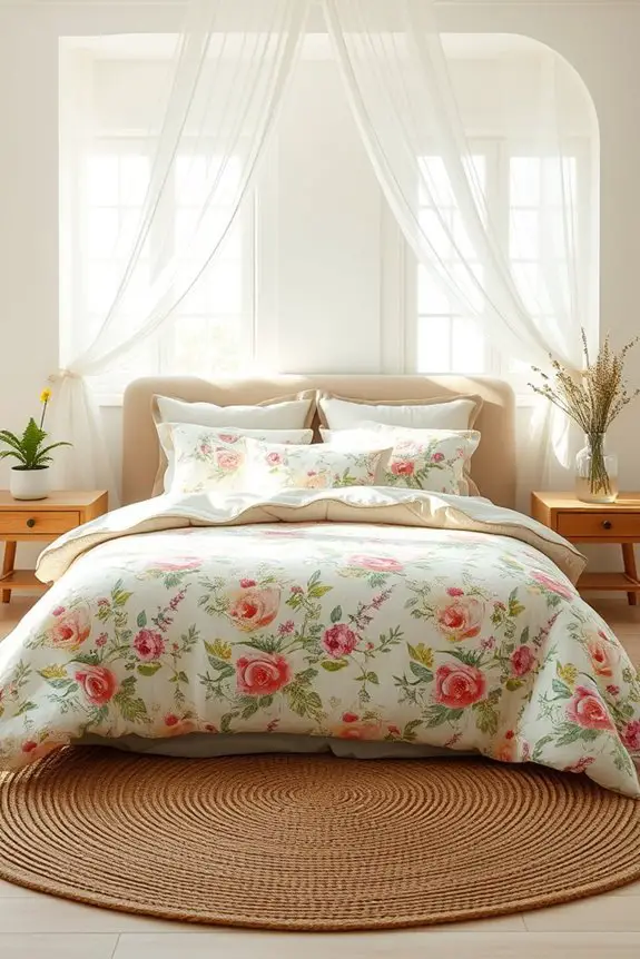 floral bedding for tranquility