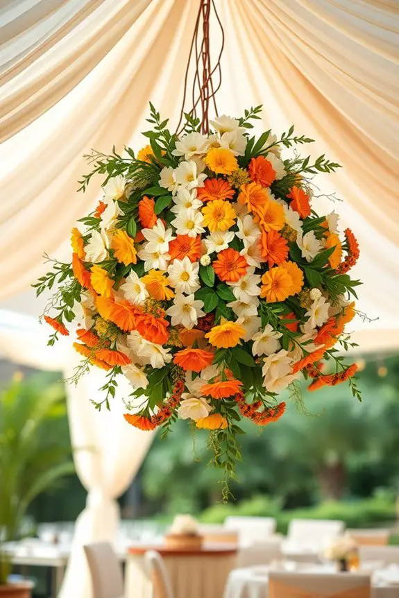 floral chandelier decor ideas