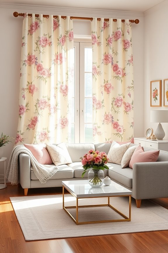 floral curtains elevate decor