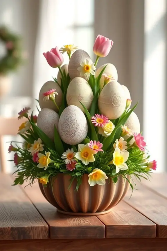 floral easter egg centerpiece