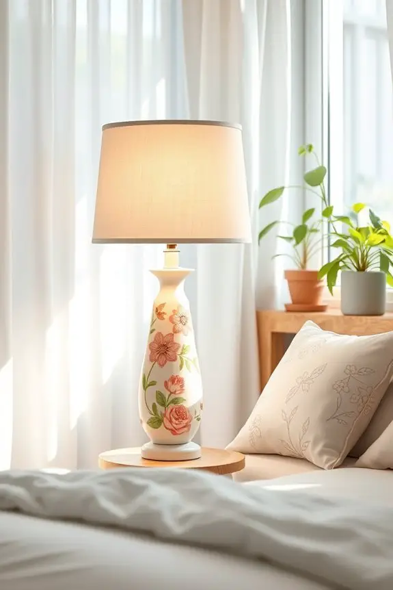 floral table lamps enhance ambiance