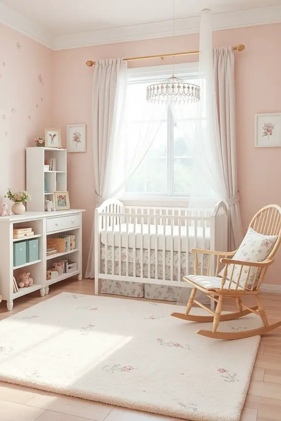 floral themed baby girl room