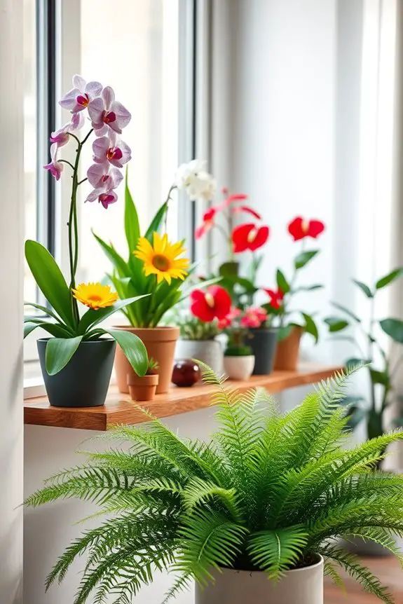 flowering plants brighten spaces