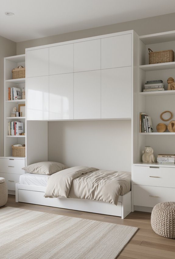 fold away bed with storage