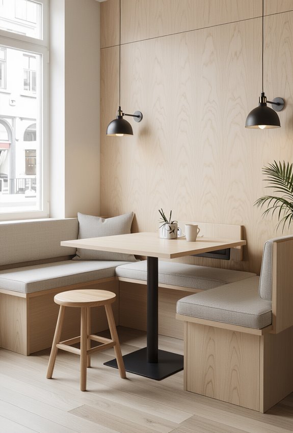 fold down wall caf tables
