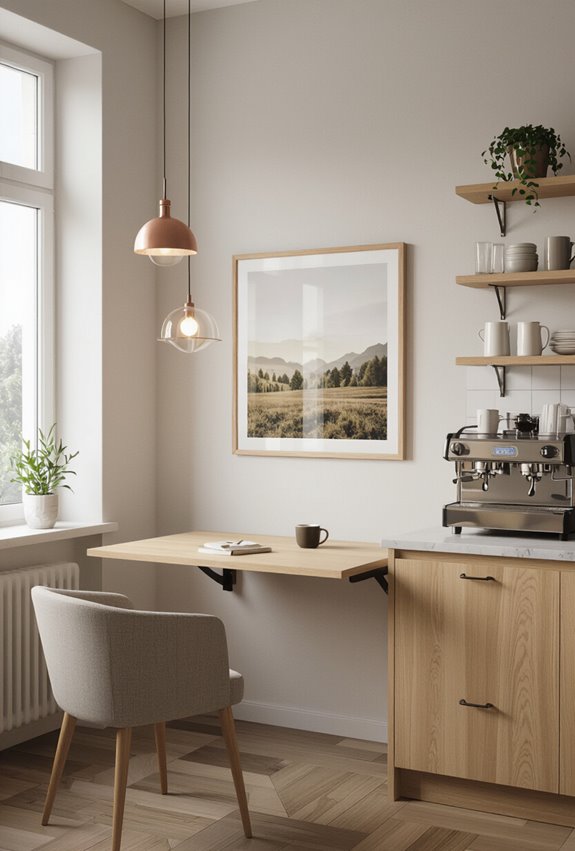 fold down wall table extension