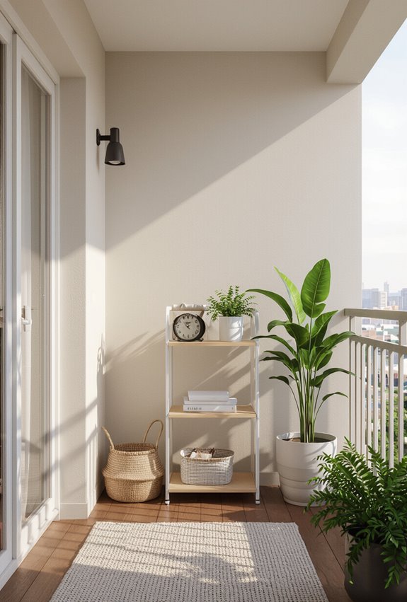 foldable modular balcony shelving