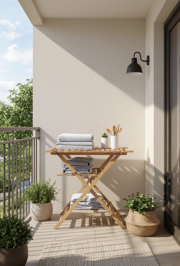 foldable waist high drying table