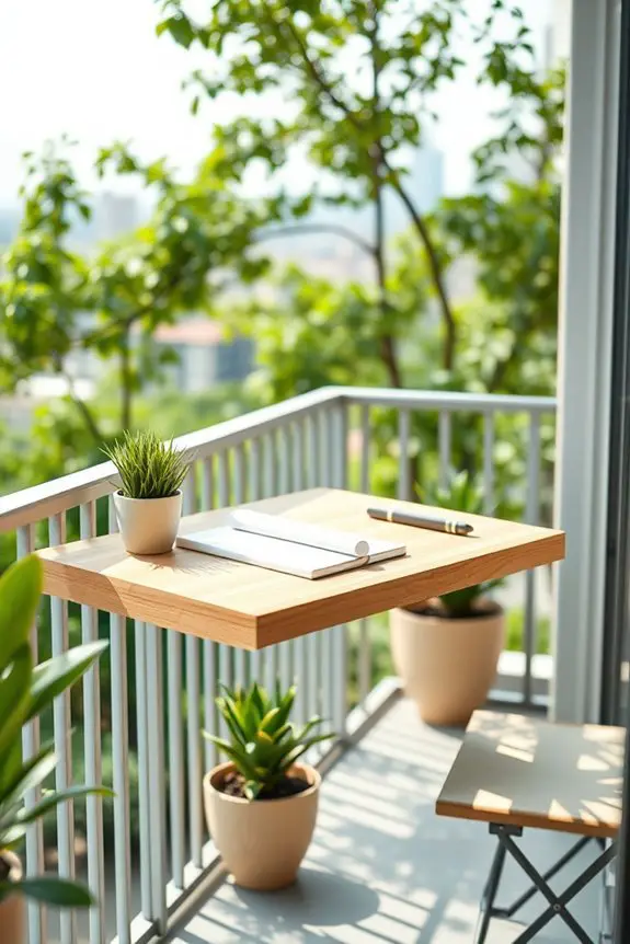 folding desk for balcony flexibility